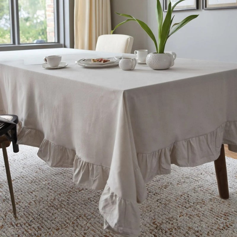 Bluejw Elegant Luxurious French Style Tablecloth Comfortable Multi-Color Pleated Fabric for Home Modern Wedding Holiday Decor - Image 2